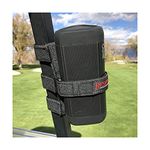 Bushwhacker Portable Speaker Mount for Golf Cart Railing - Adjustable Strap Fits Most Bluetooth Wireless Speakers Attachment Accessory Holder Bar Rail