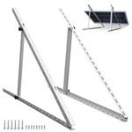 ECO-WORTHY 45" Adjustable Solar Panel Mount Brackets Kit,with Foldable Tilt Legs,Pre-Mounted and 0-90° Scale Markings,Support 100-400 Watt Solar Panel for Roof, RV, Boat, and Off-Grid System