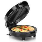 Holstein Housewares - Non-Stick Omelet & Frittata Maker, Black/Stainless Steel - Makes 2 Individual Portions Quick & Easy