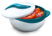 Pinnacle Insulated Casserole Dish with Lid 2.6 qt. Hot Pot Food Warmer/Cooler –Great Thermal Soup/Salad Serving Bowl- Stainless Steel Hot Food Container–Best Gift Set for Moms –Holidays (Turquoise)