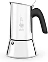 Bialetti - Nouvelle cafetière expresso Venus Induction, Plaque de cuisson en acier inoxydable, Adaptée à toutes les sources de chaleur, 6 Tasses, Aluminium, 235ml,Argent
