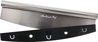 Checkered Chef Pizza Cutter Sharp Rocker Blade with Cover. Heavy Duty Stainless Steel. Best Way to Cut Pizzas and More. Dishwasher Safe.