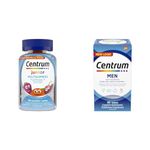 Centrum Junior Multigummies and Centrum Men Multivitamins/Minerals Supplement Bundle