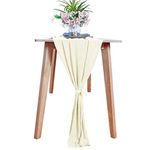 Chiffon Table Runner Ivory 29x120-Inch Table Runners Outdoor Wedding Party Decor Romantic Wedding Table Runner Voile Sheer Table Runner Bridal Party Decorations (Ivory, 1)