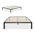 Zinus Full Bed Frame - Mia 15 inch Metal Bed Frame with Wood Slat Support, No Box Spring Needed, Easy Assembly - Minimalist Platform Bed Frame with Underbed Storage Space, Full Size