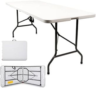 Sorfey Portable Folding Table 8-Foot X 30 inch Plastic Indoor & Outdoor for Picnic, BBQ, Party,