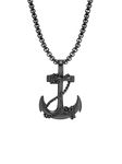 Yellow Chimes Pendant for Men and Boys Black Pendants For Men | Stainless Steel Sailor Anchor Charm Pendant Chain for Men | Birthday Gift for Men & Boys Anniversary Gift for Husband