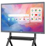 JAV Smart Board 55 Inch Interactive Whiteboard 4K UHD Touchscreen Android 14 with Google EDLA Certified Digital Electronic Whiteboard 8+128 GB Built-in 48MP Camera for Office Classroom Home (55 Inch)