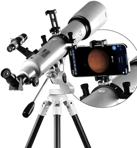 ESSLNB Telescope for Adults, 80mm Aperture 700mm Astronomy Telescopes for Beginners, High Transmission Travel Professional Refractor Telescope with Stargazing APP Wireless Remote Phone Adapter