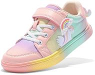 DREAM PAIRS Girls Shoes Sneakers Kids Toddler Rainbow Shoes Storybook Casual School Walking Shoes,Size 8 Toddler,Rainbow/Pink,SDFS2308K