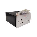 Imitation Double Plug Socket Secret Wall Safe Modern Finish Valuables Cash Jewellery Safe Stash Diversion Security Box
