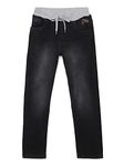 chopper club Boys' Jeans - Stretchable Denim Pants in Slim Fit (ribdenim_Black_11-12Y)