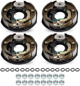 SEHNSUCHT Trailer Electric Brakes, 2 Pair of 4 Hole Mounting Electric Brake Assembly 10" X 2-1/4" for 3,500 lbs Axle-(Set 4: 2 Left+2 Right)