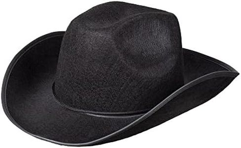 Boland - Chapeau de cowboy pour adulte, couvre-chef, Shérif, Cavalier de rodéo, Far West, déguisement, carnaval, fête à thème, Noir