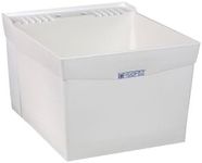 El Mustee 19W Utilatub 18-Gallon Wall-Mount Laundry/Utility Tub, 34 X 20 X 24 in., White