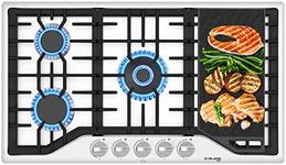 36 Inch Gas Cooktop with Griddle, G