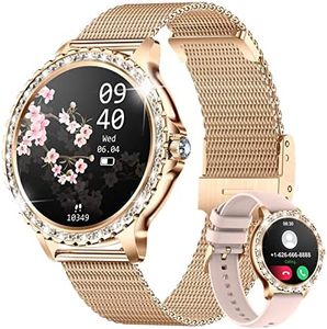 LIGE Montre Connectée Femme avec Appel Bluetooth, 1.32" Diamond Smartwatch Féminine Etanche avec 20 Modes Sportifs Podometre SpO2 Fréquence Cardiaque Sommeil pour iOS et Android