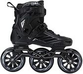 LIKU Black 3WD 110 Inline Skate,3 Wheels Racing Skate Unisex (Men 6.5,Women 7.5, Black)