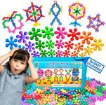 Curious 2 Learn 300 Pieces Building Blocks- Kids STEM Toys Educational Building Toys- Discs Sets Interlocking, Solid Plastic for Preschool Kids Boys and Girls Aged 3+, Creativity Kids Toys