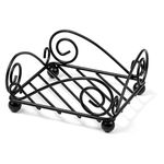 Spectrum Diversified Scroll Flat Napkin Holder, Black