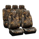 TLH Hunting Camouflage Automotive Car Seat Covers Full Set, Airbag Compatible Universal Fit High Back Seat Covers for Cars, Auto, Trucks, SUV, and Van