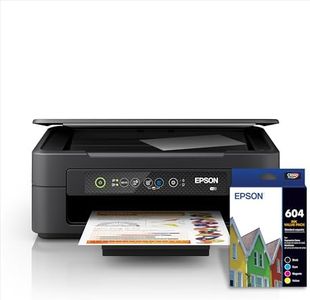 Epson Expression Home XP-2200 Multifunction Printer, Medium, Black, C11CK67501 and Epson 604 - Std Capacity - Multipack Ink Cartridges