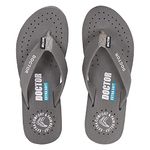 DOCTOR EXTRA SOFT Women's Care Orthopaedic Diabetic Comfortable MCR Flip-Flop Slippers D-16-FeeLGooD-Grey-5UK