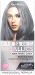 Colour Freedom Metallic Permanent Graphite Grey Conditioning Hair Dye. Infused with Shea Butter and Argan Oil for Ultra Glossy Conditioned Hair. 100% grey coverage. By Knight & Wilson.