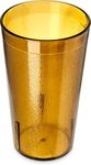 Carlisle 521213 Stackable Shatter-Resistant Plastic Tumbler, 12 oz., Amber