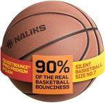 NALIKS Exercise Balls: Silent Basketball w/ 90% Original Bounciness | 29.5″ Indoor Basketball, NBA Size No.7, 12.7 Oz Airless Basketball: Foam Basketball Indoor, Silent Ball w/Genuine Grooves, Color