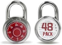 48 Pack Locker Locks - Gym & School Safe Combination Padlocks, Standard Dial Locks