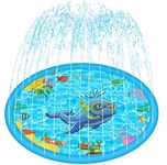 Perglad Splash Pad for Toddlers, 68'' Sprinkler for Kids Outdoor Water Toys for 4-9 Year Old Boys Girls, Kiddie Baby Pool for Outside Fun Summer Party Gifts for 3-12 Year Old Girls