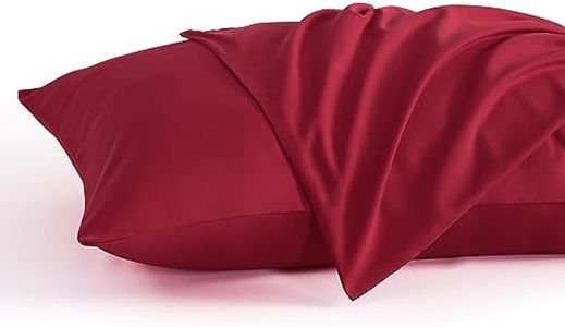 NTBAY Toddler Pillow Cases Set of 2, 2 Pack Brushed Microfiber 14x20 Pillow Cases, Soft, Wrinkle, Fade, Stain Resistant Wine Red Pillow Cases with Envelope Closure, 14x20 Inches, Wine Red
