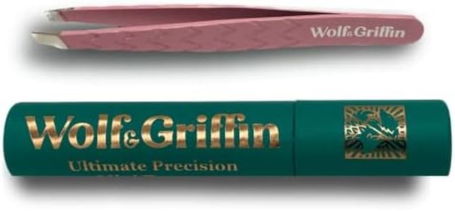 Wolf & Griffin Mini Tweezer | Professional Eyebrow Tweezers for Men & Women | Perfect for Facial Hair Removal | Stainless Steel