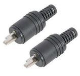 electrosmart Pack of 2-2 Pin Din Male Hi Fi Speaker/Loudspeaker Cable Plugs with Screw Connections