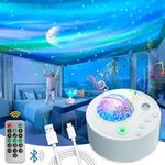 2024 Upgraded Northern Lights Projector Aurora Projector Star Projector Moon Galaxy Projector Sensory Lights for Bedroom with Bluetooth Speaker,White Noise,Timer, Remote Control for Kids, Adults Gifts