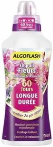 Algoflash Engrais Fleurs Longue Durée 60 jours, Bouchon Doseur Inclus, 750 ml, ALD750