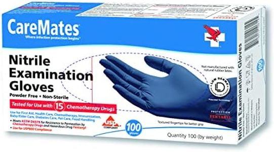CareMates Nitrile Examination Gloves Powder-Free Medium - 100ct, Pack of 6