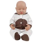 Vollence 18 inch Eye Closed Reborn Full Silicone Baby Doll,Real Full Body Silicone Baby Dolls,Realistic Baby Dolls That Look Real, Handmade Lifelike Silicone Baby Doll - Girl