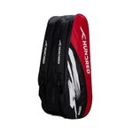 Hundred Cosmogear Badminton Kit-Bag (Black/Red)|Double Zipper|Bag with Front Zipper Pocket