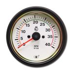 85mm 12/24V Diesel Tachometer with Bulb Back Light White Face