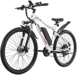 Gotrax EBE3 27.5" Electric Bike for Adult, 88KM(PAS Range) & 48V 10.4Ah Battery, 500W Motor & 32km/h, Large Smart LCD Display & Adjustable Seat, E-Bike with Lockable Suspension Fork & 7-Speed White