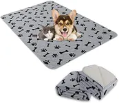 Dog Crate Pee Pads - Wahable Dog Rugs Non-Slip Puppy Pads for Small Dogs, Water Absorb Training Pads (24" x 32", gray) 2 Packs