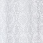 Parda online (7 ft Jacquard Damas Design Long Curtain (White) | Eyelet Window Curtain | Blended Jacquard Fabric | for Living Rooms and Bedrooms | Pack of 4 | 213 L x 121 W Centimeters