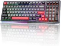 KEMOVE K98 Wireless Gaming Mechanical Keyboard with BT5.0/2.4G/Type-C,RGB Backlight,98 Keys Hot-Swappable,4000mAh Massive Battery,Software Support,Diamond Fast Silver Switch