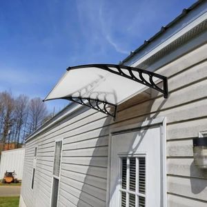 40"x40" Window Awning Exterior, Awnings for Doors，Polycarbonate Cover Entry Door Outdoor Patio Awning Canopy, Front Door Overhang Awning for Sun Shutter, UV, Rain and Snow Protection