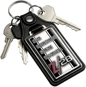 Brotherhood Car Key Chain for Camaro - Classic Models Keychain for Men and Women Gift Key Ring - Black - Stripes