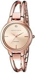 Anne Klein Women's Genuine Diamond Dial Open Bangle Watch, Rose Gold, 30 mm Stainless Steel case, Genuine Diamond Dial Open Bangle Watch