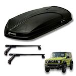 Away Car Roofbox (Textured) - 450 litres Capacity Car Rooftop Cargo Box/Carrier for Maruti Suzuki Jimny | Aerodynamic Shape | Dual Opening | Waterproof Material | Special Lock System