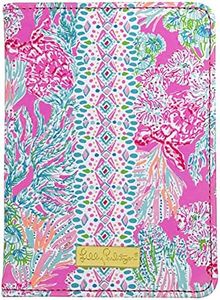 Lilly Pulitzer Vegan Leather Passport Holder, Cute Passport Cover, Travel Wallet with Credit Card Slots, Seaing Things